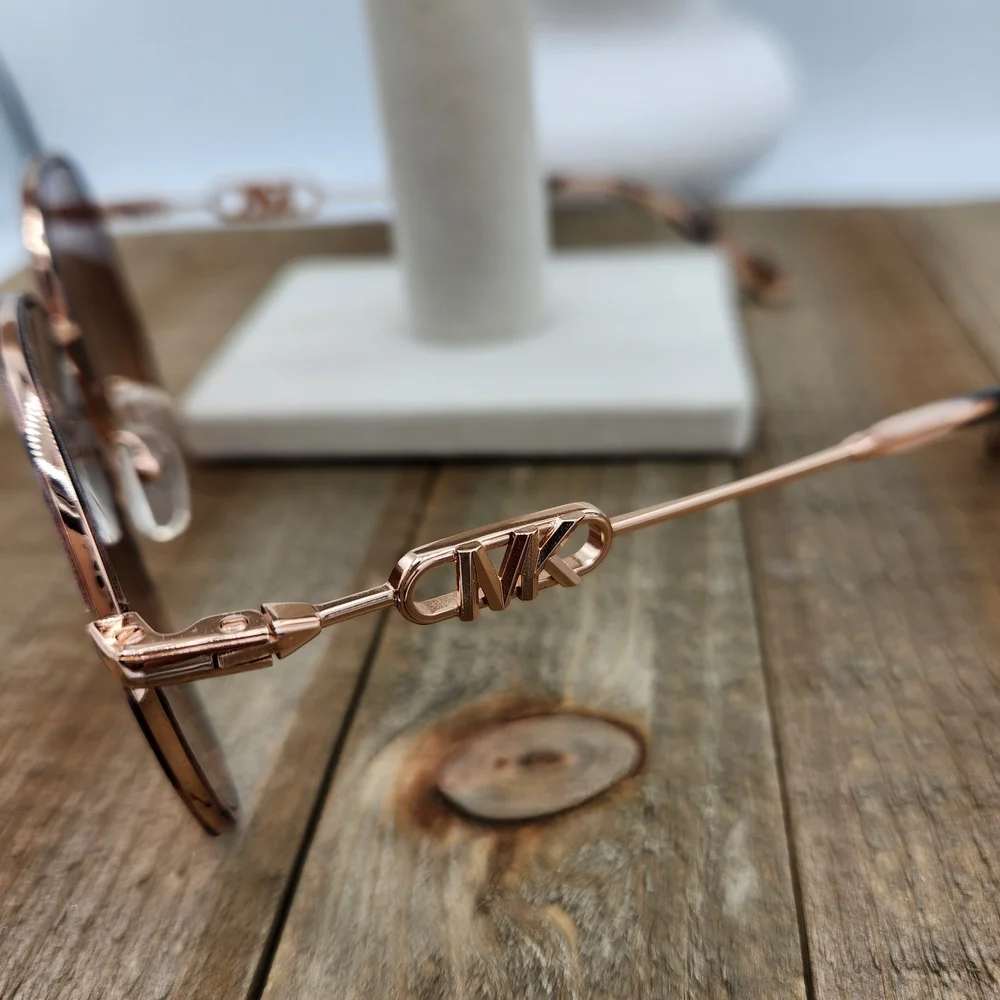 Michael Kors New in Box Rose Gold & Dark Gray Black Aviator Sunglasses • Shades